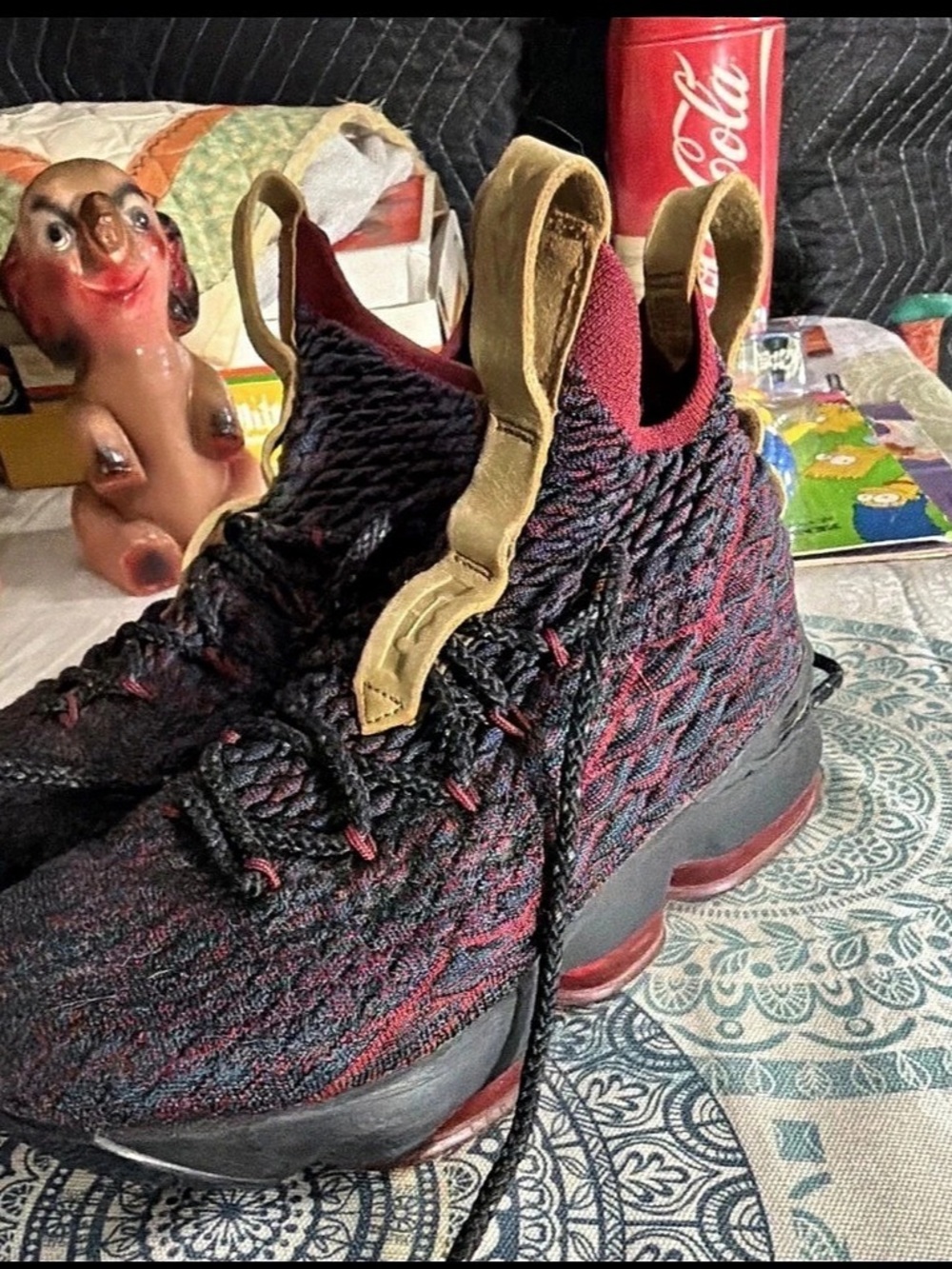 Nike LeBron 15 "New Heights" Black & Red Athletic Shoes